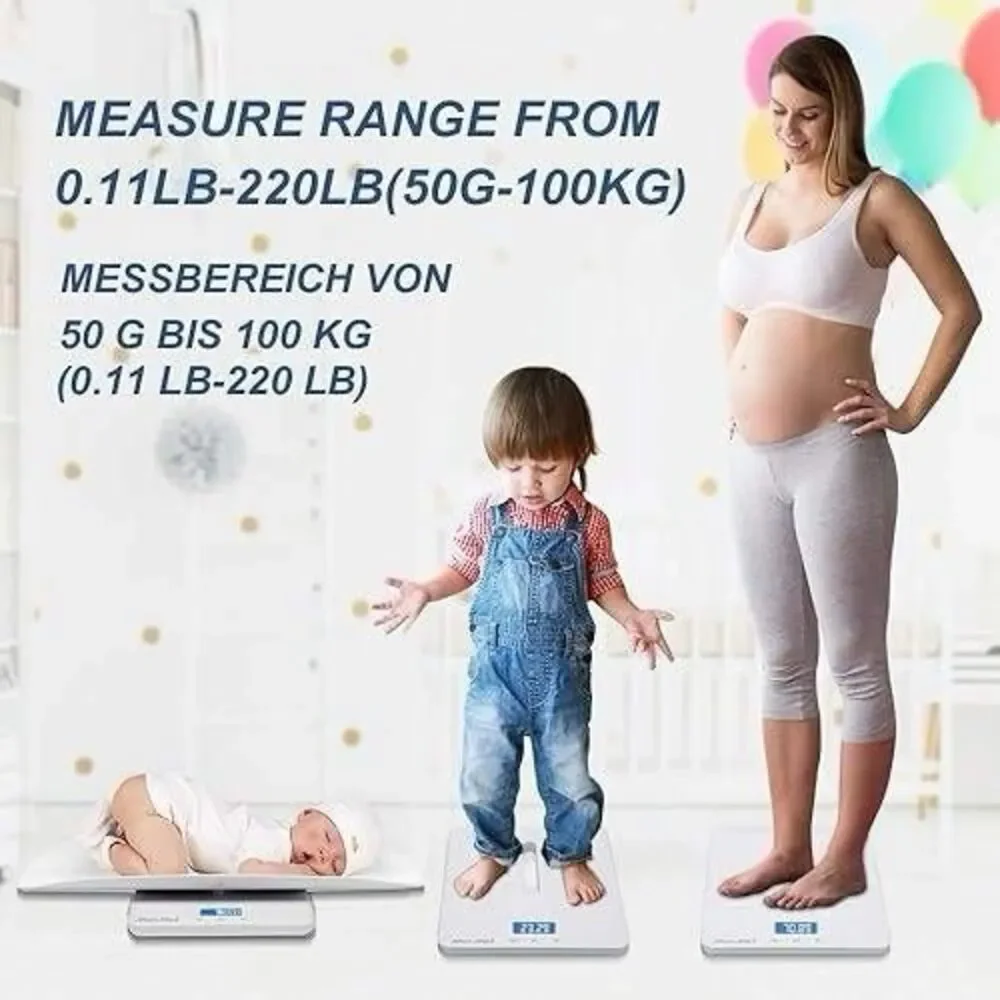 MomMed Baby Infant Newborn Weight Height Length Scale Multi-Function Pet Digital